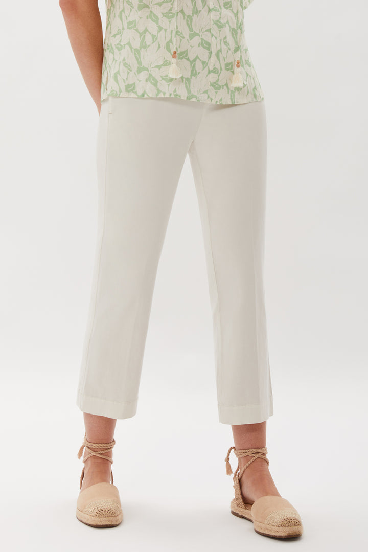 Crosby Double Waistband Pant - Natural