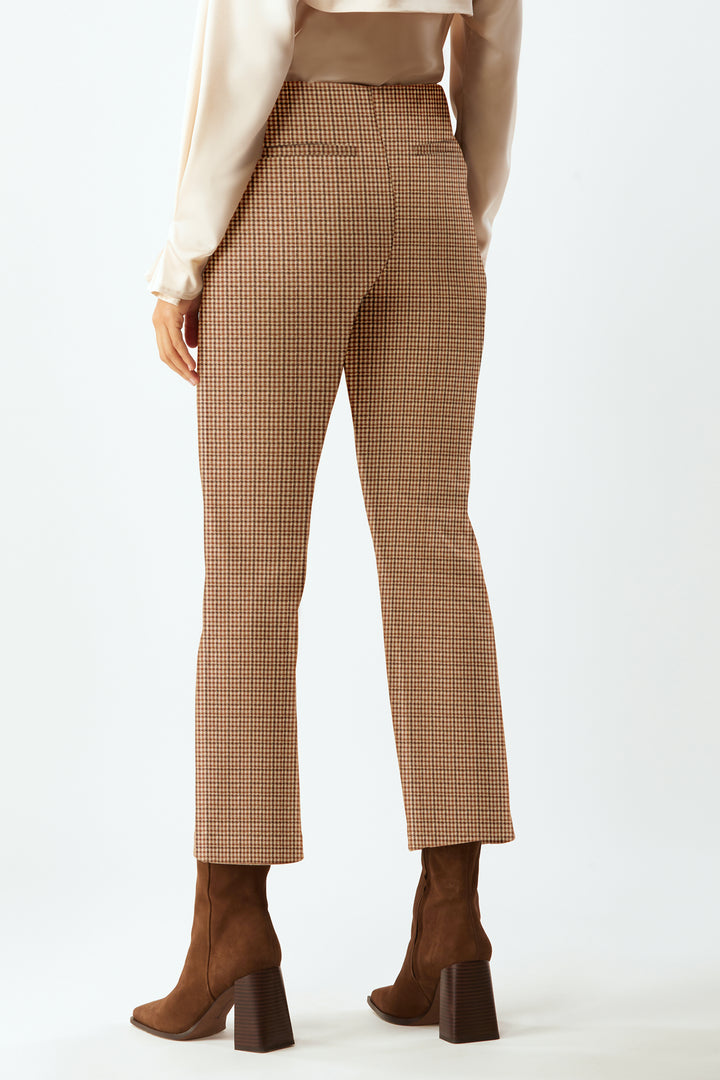 Prince Cropped Flare Pant - Autumn Check