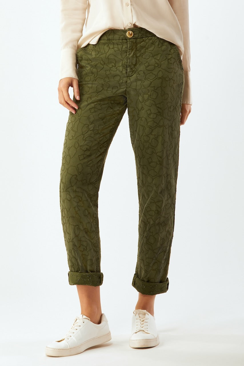Limited Edition Mitchell Chino With Embroidery - Cypress