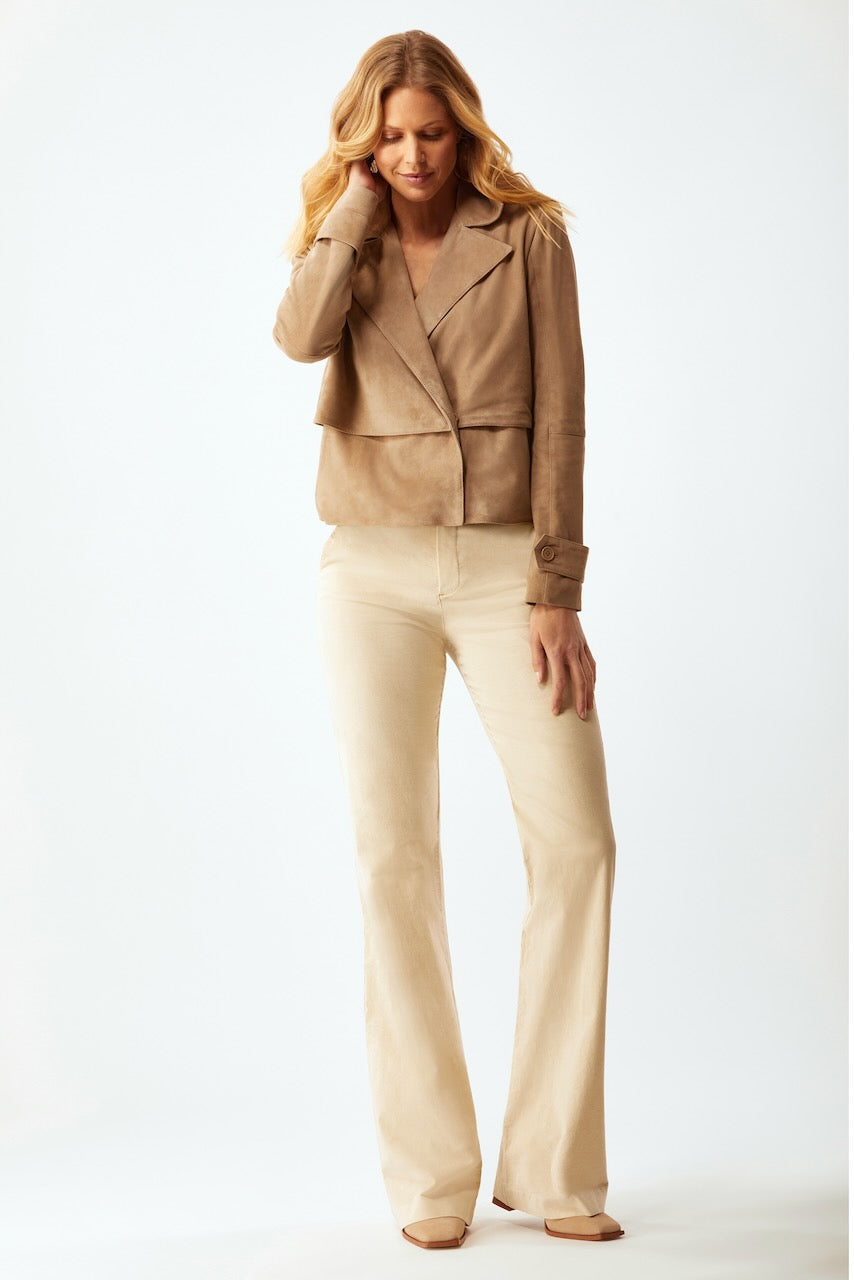 Suede Short Trench - Camel