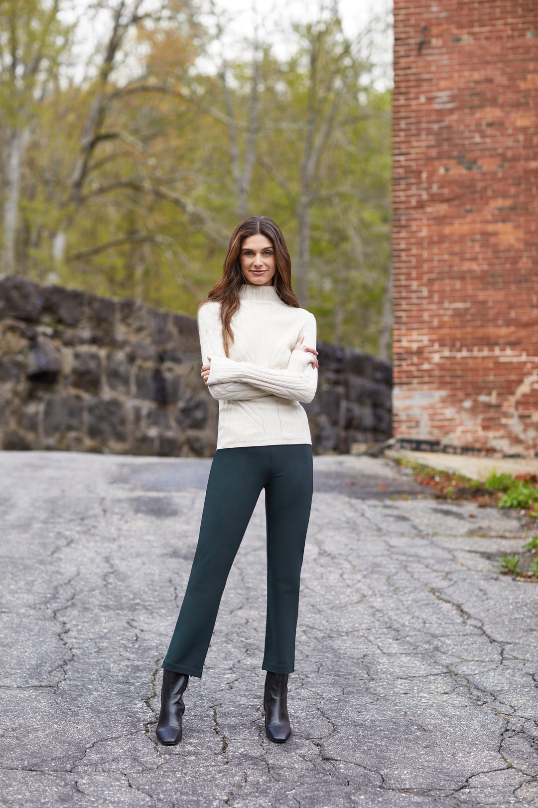 Prince Cropped Flare Pant - Forest