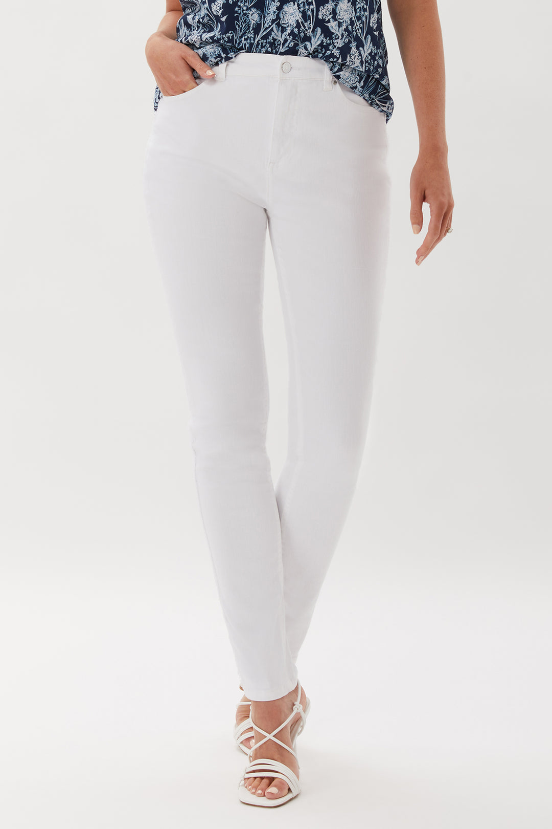 New Melrose Five Pocket Jean - White