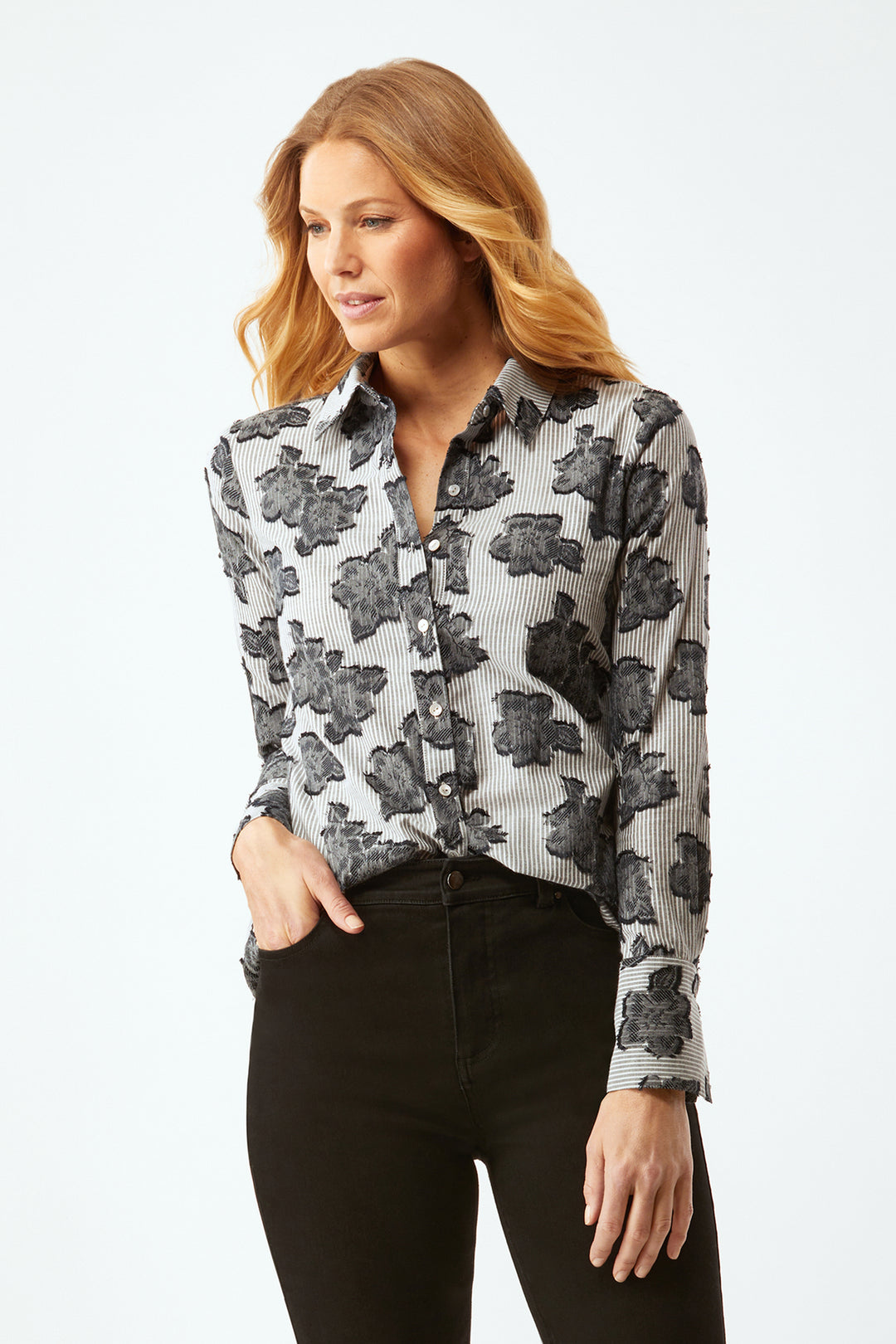 Pfeiffer Jacquard Shirt - Black/Grey