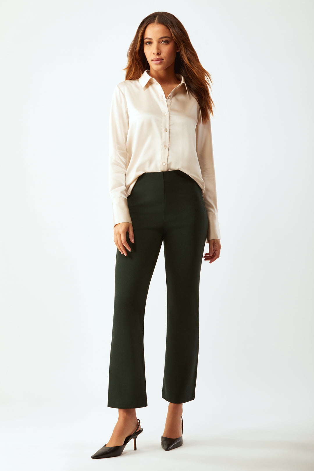 Prince Cropped Flare Pant - Forest