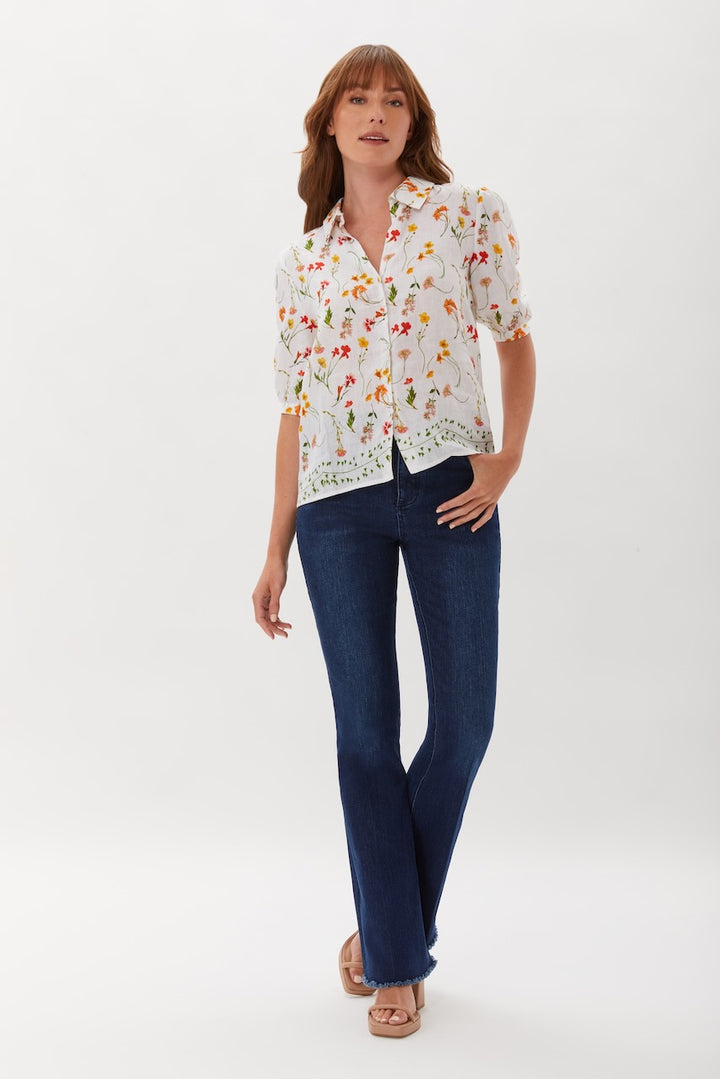 Witherspoon Puff Sleeve Top - Bloom