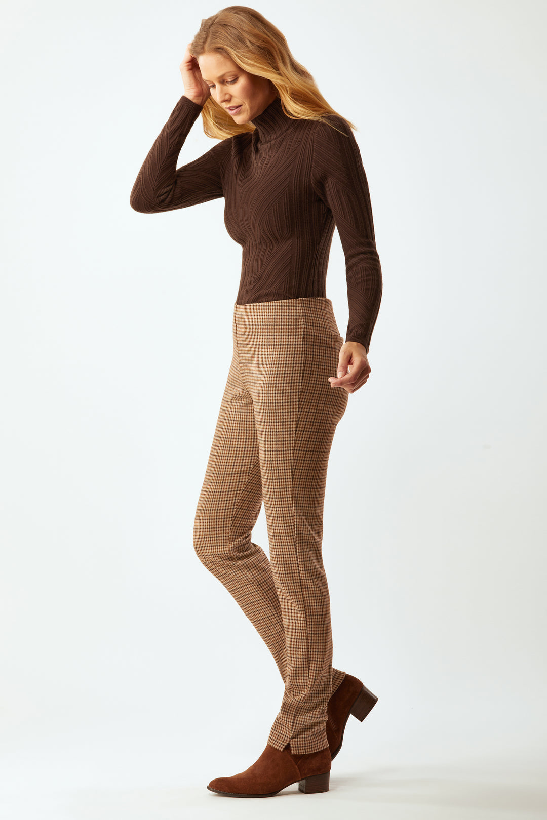 Springfield Classic Pull-On In Park Avenue Stretch - Autumn Check