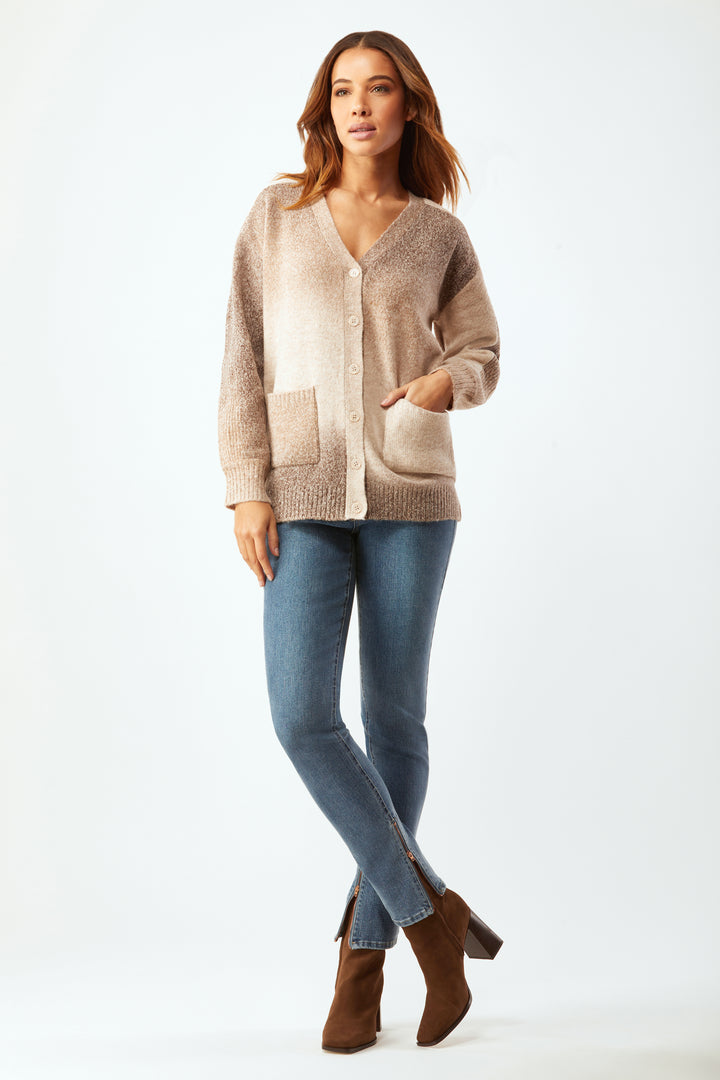 Space Dye Cardigan - Neutral Ombre