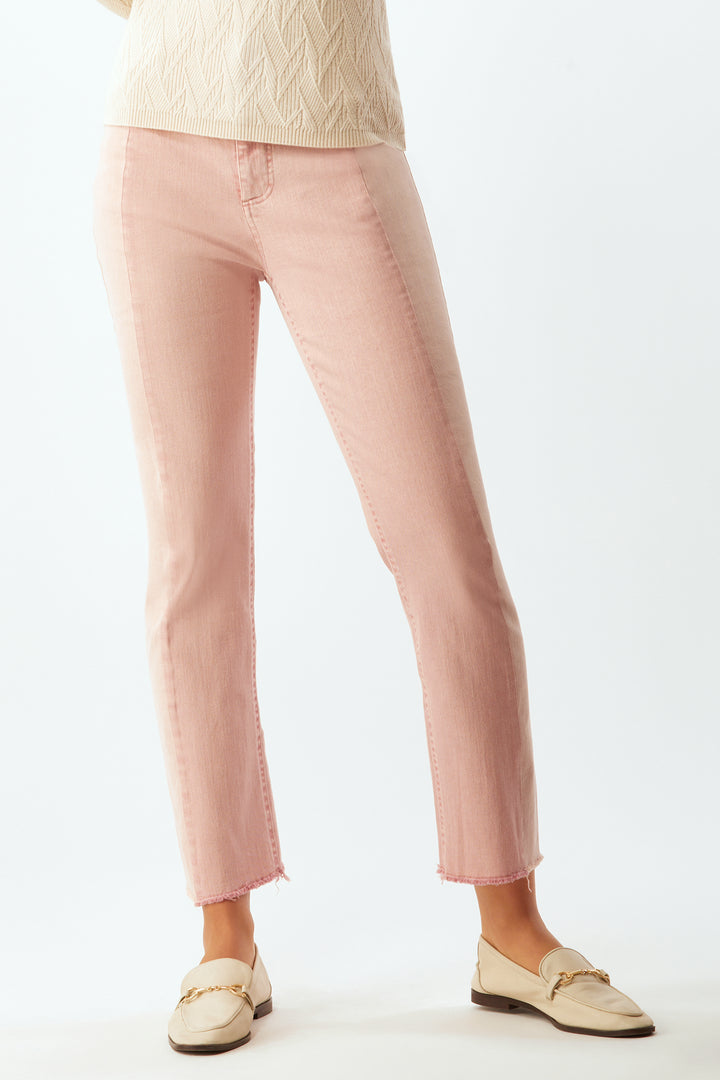 Sunset Two Color Straight Leg Jean - Dusty Rose