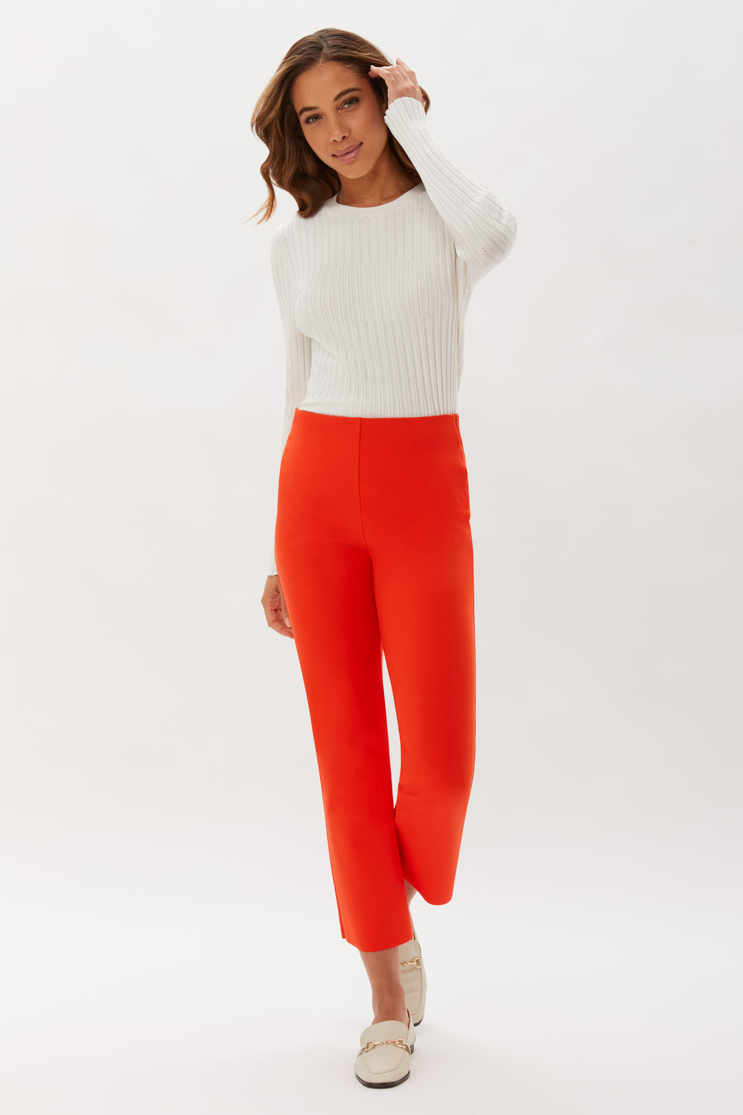 Prince Crop Flare Pant - Poppy