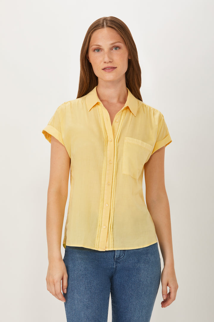 Hutton Roll Sleeve Shirt - Sunny Yellow