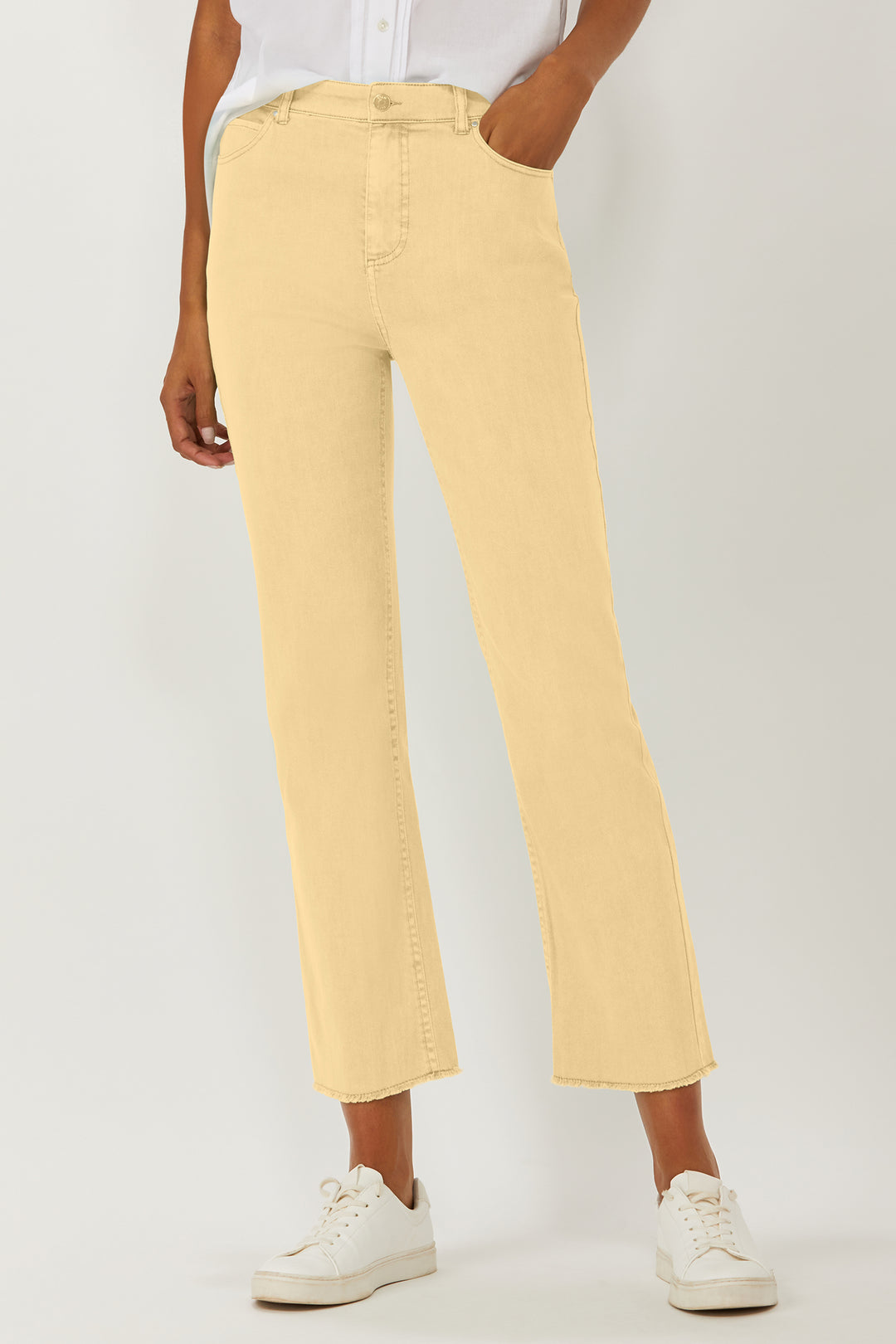 The New La Cienega Straight Leg Jean - Sunny Yellow