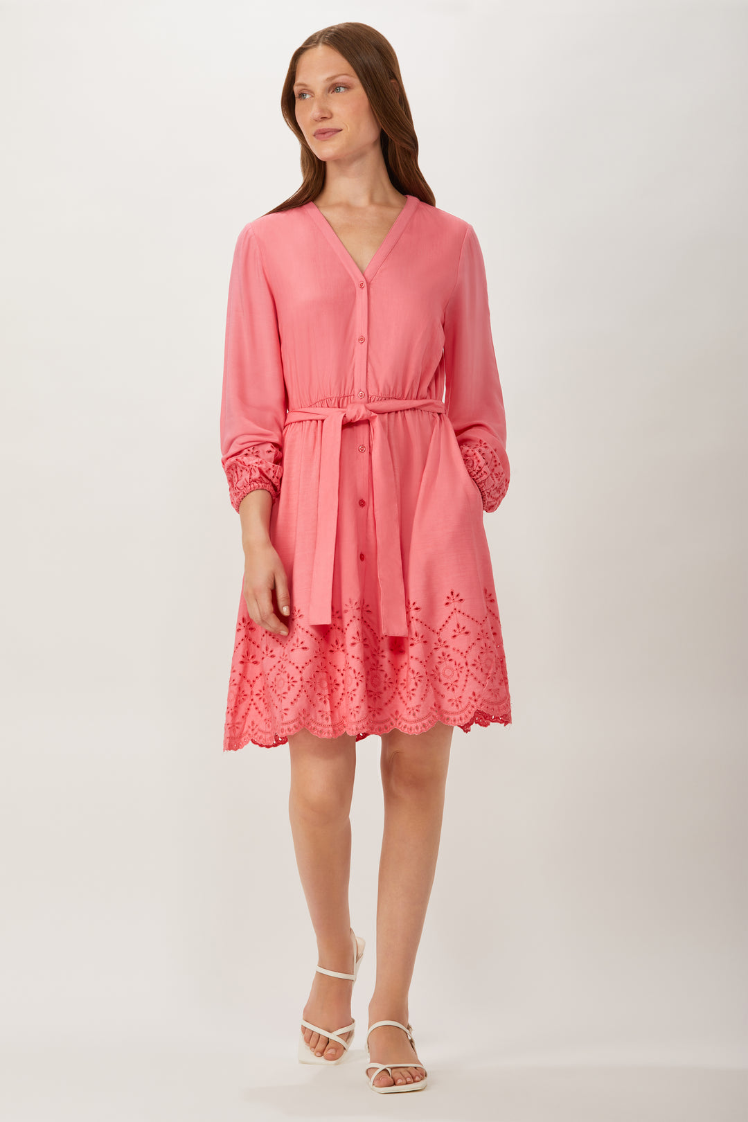 Moss Tie Waist Dress - Summer Pink